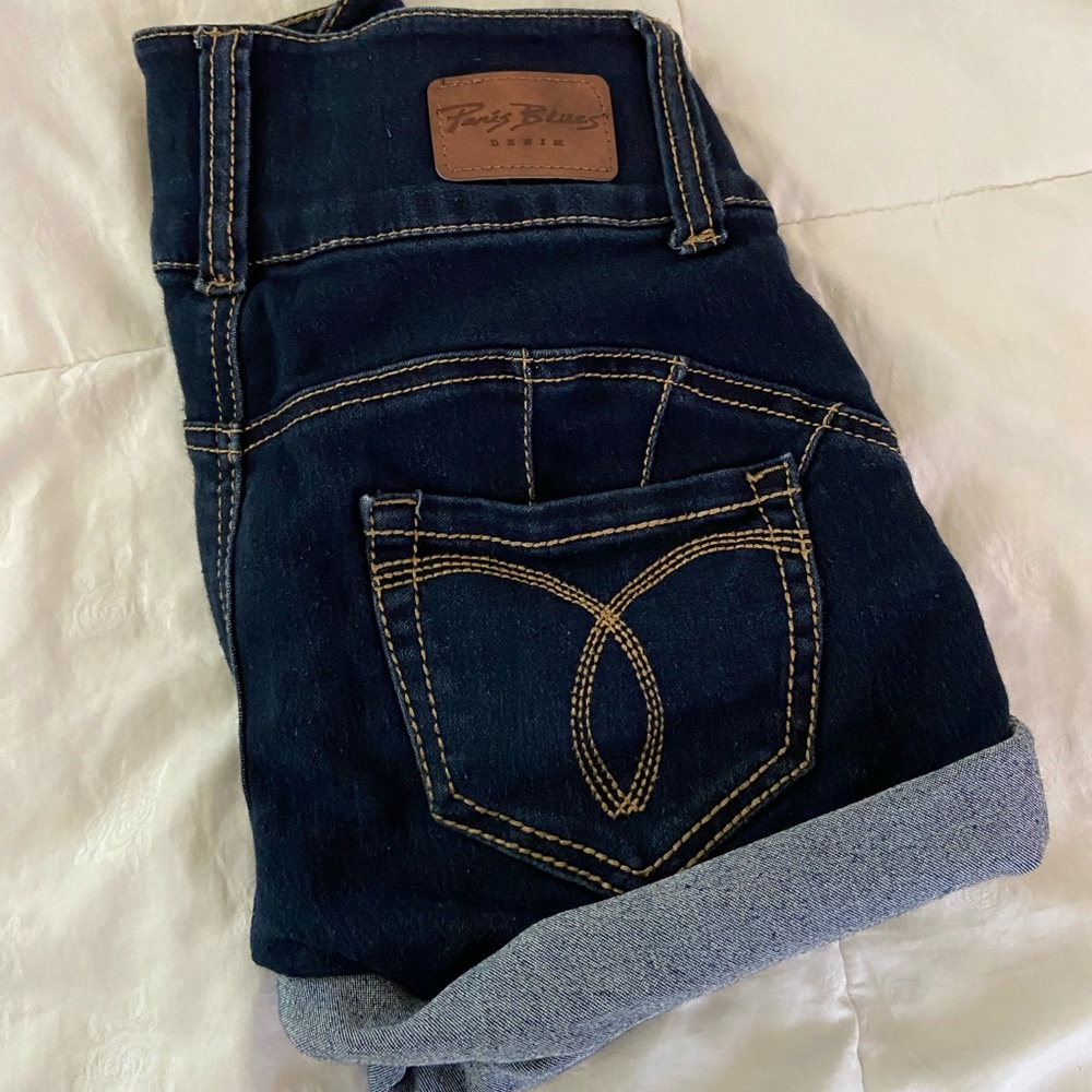 High waisted blue denim shorts nwot